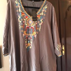 Boho Embroidered Tunic